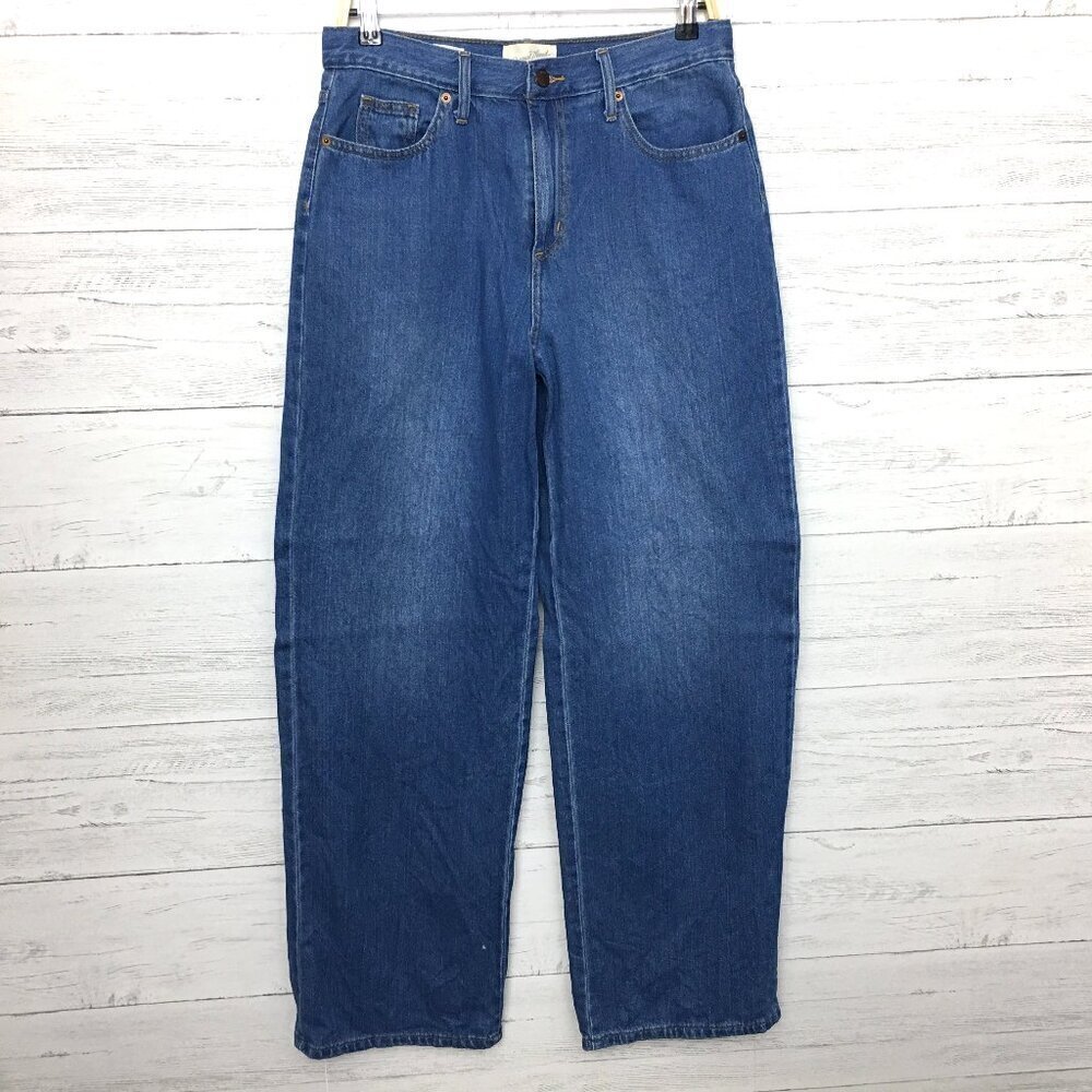 Universal Thread Women's Wide Leg Jeans Relaxed Fit Cotton Medium Wash size 8